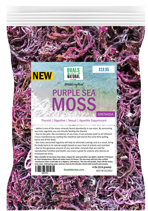 Raw Purple Sea Moss - Wildcrafted Raw Sea Moss
